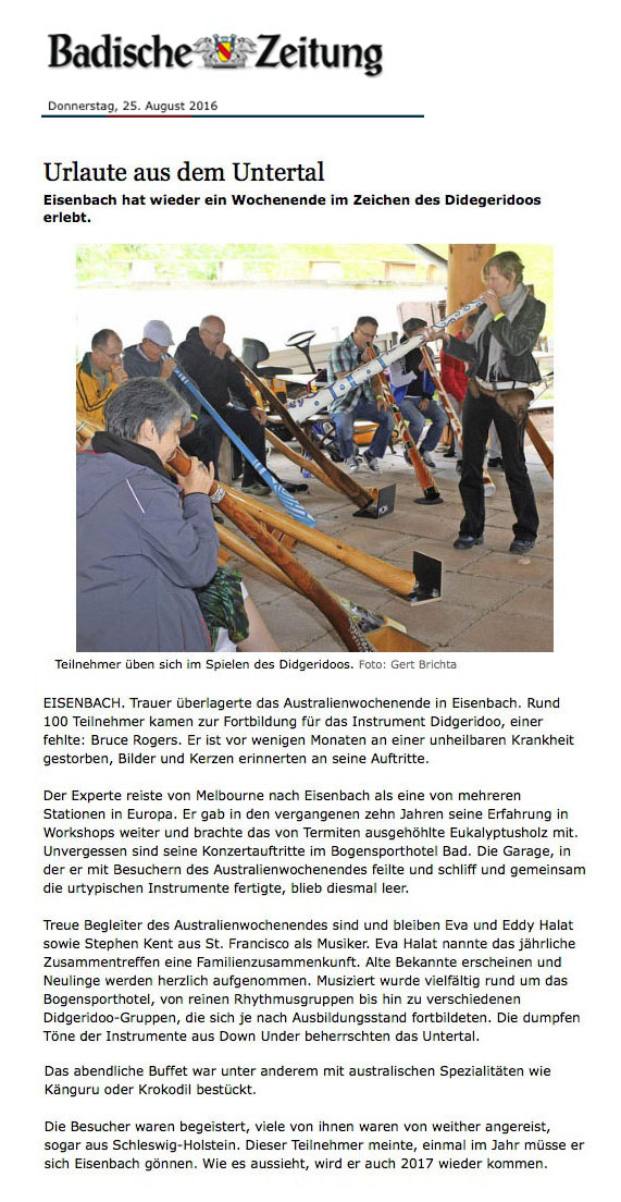 Badische Zeitung, 25.08.2016